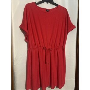 Tacera Bright Pink Women's Short Sleeve Dress Size 2X